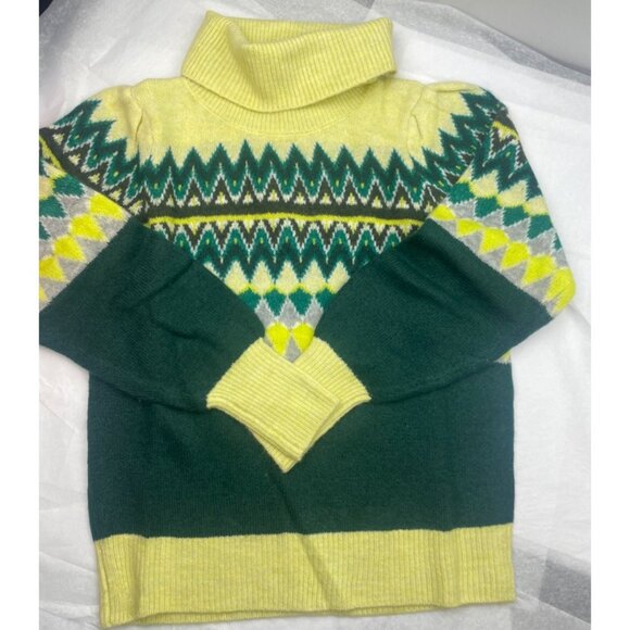 LOFT Women Chevron Stitched Turtleneck Sweater SMALL - Picture 8 of 13